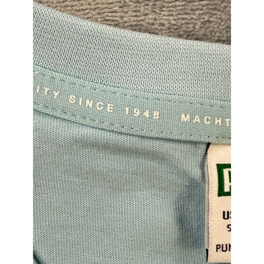 Puma Men's T-Shirt Small Blue Big Logo Graphic Crew Neck Short Sleeve NWT